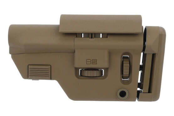 B5 Systems AR-15 collapsible precision stock features an adjustable cheek riser